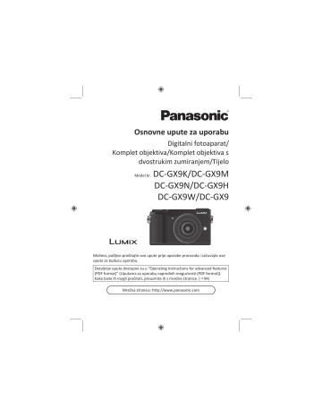 Panasonic DCGX9M, DCGX9K, DCGX9N, DCGX9, DCGX9W, DCGX9H Operating instructions Panasonic DCGX9M, DCGX9K, DCGX9N, DCGX9, DCGX9W, DCGX9H Operating instructions