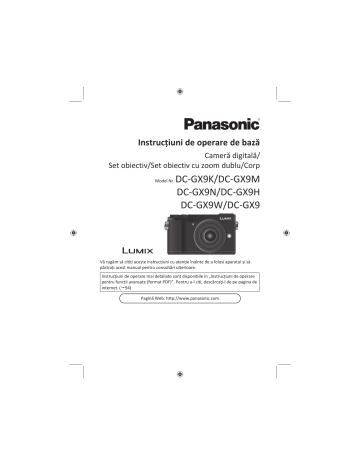 Panasonic DCGX9M, DCGX9K, DCGX9N, DCGX9W, DCGX9H Operating instructions Panasonic DCGX9M, DCGX9K, DCGX9N, DCGX9W, DCGX9H Operating instructions