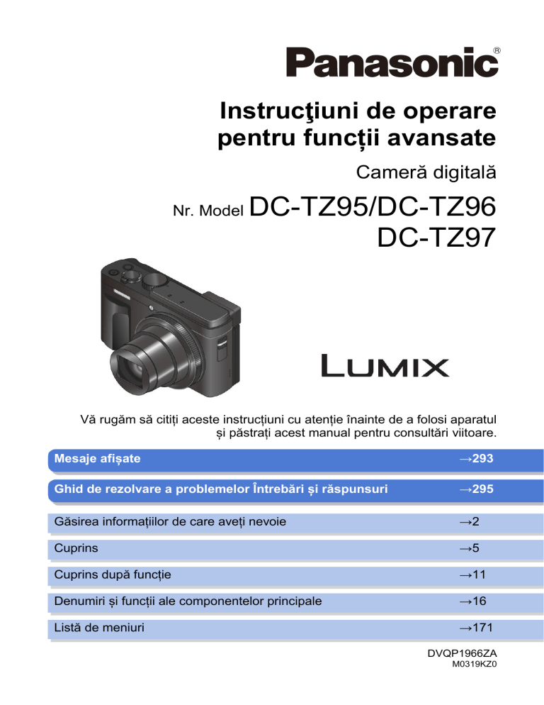 Panasonic DCTZ95 Operating instructions Panasonic DCTZ95 Operating instructions