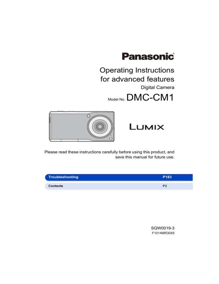 Panasonic DMCCM1EB Operating instructions Panasonic DMCCM1EB Operating instructions