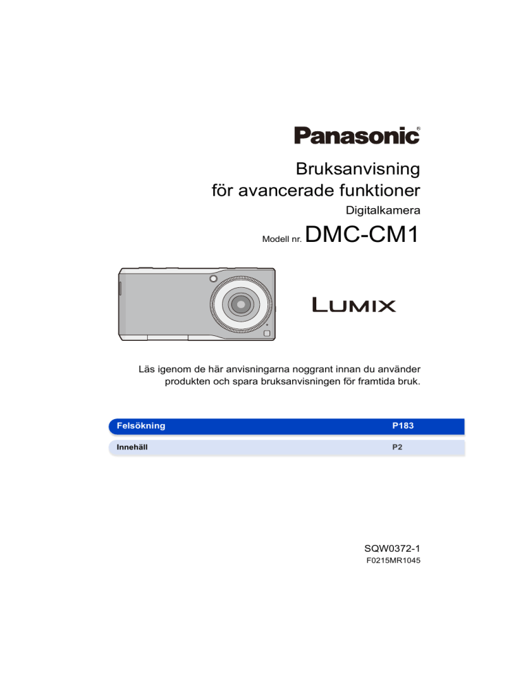 Panasonic DMCCM1EG Operating instructions Panasonic DMCCM1EG Operating instructions
