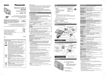 Panasonic DMCF5 Operating instructions Panasonic DMCF5 Operating instructions