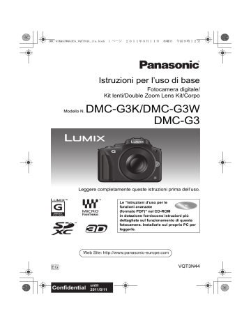 Panasonic DMCG3 Quick start guide Panasonic DMCG3 Quick start guide