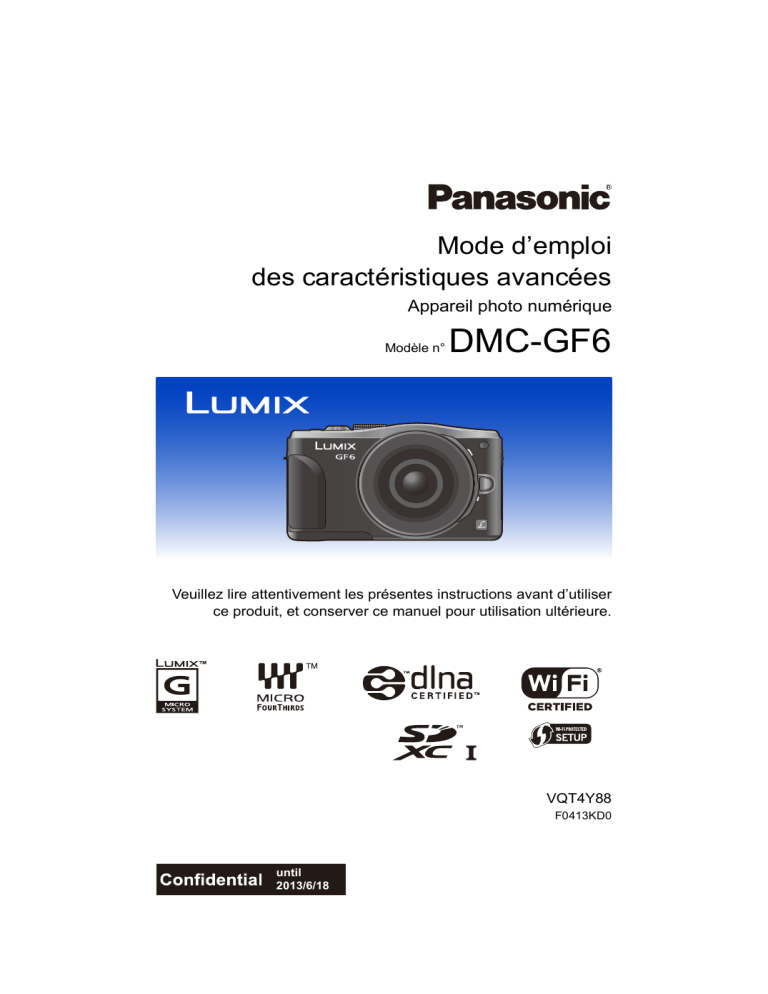 Panasonic DMCGF6EG, DMC GF6X, DMC GF6, DMC GF6W, DMC GF6K User guide Panasonic DMCGF6EG, DMC GF6X, DMC GF6, DMC GF6W, DMC GF6K User guide