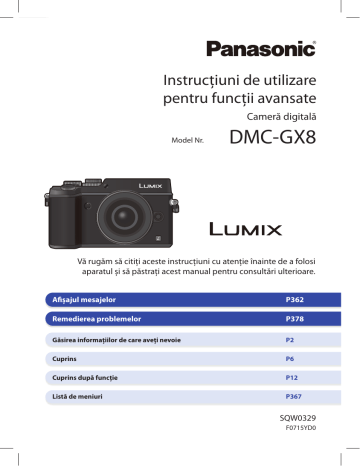 Panasonic DMCGX8K, DMCGX8H, DMCGX8A Operating instructions Panasonic DMCGX8K, DMCGX8H, DMCGX8A Operating instructions