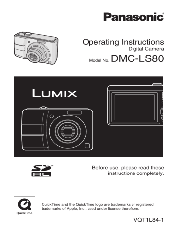 Panasonic DMCLS80 Operating instructions Panasonic DMCLS80 Operating instructions
