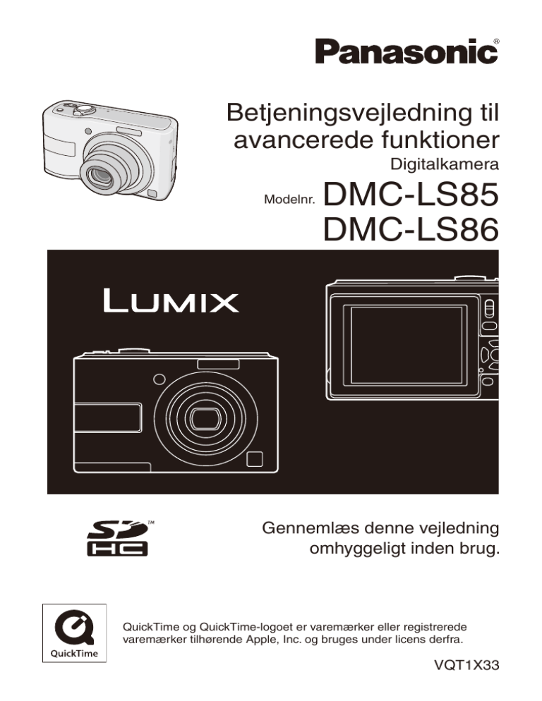Panasonic DMCLS86 Operating instructions Panasonic DMCLS86 Operating instructions