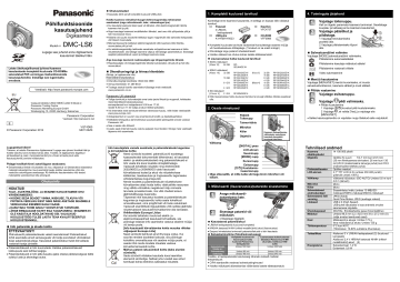 Panasonic DMCLS6 Operating instructions Panasonic DMCLS6 Operating instructions