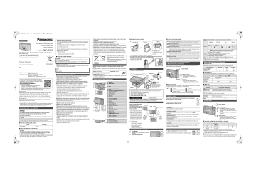 Panasonic DMCSZ10EG Quick start guide Panasonic DMCSZ10EG Quick start guide