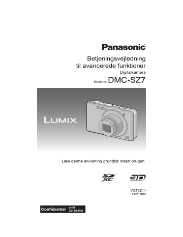 Panasonic DMCSZ7EP Operating instructions Panasonic DMCSZ7EP Operating instructions