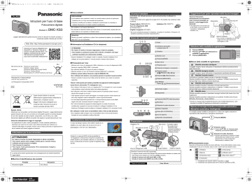 Panasonic DMCXS3EG Operating instructions Panasonic DMCXS3EG Operating instructions