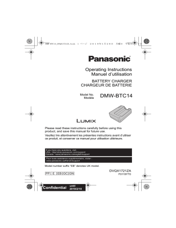 Panasonic DMWBCT14GN, DMWBCT14GC, DMWBCT14E, DMWBCT14EB, DMWBCT14PP Operating instructions Panasonic DMWBCT14GN, DMWBCT14GC, DMWBCT14E, DMWBCT14EB, DMWBCT14PP Operating instructions