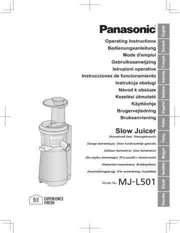 Panasonic MJL700, MJL501 Operating instructions Panasonic MJL700, MJL501 Operating instructions