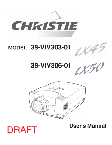 Christie Digital Systems Projector 38-VIV306-01 User manual Christie Digital Systems Projector 38-VIV306-01 User manual