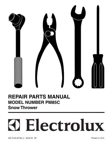 Electrolux Snow Blower PM85C User manual Electrolux Snow Blower PM85C User manual