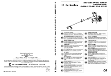 Electrolux Trimmer 422X B User manual Electrolux Trimmer 422X B User manual