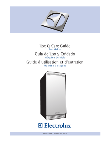 Electrolux Ice Maker 241927600 User manual Electrolux Ice Maker 241927600 User manual
