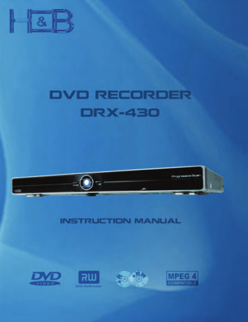 H & B DVD Player DRX-430 User manual | Manualzz H & B DVD Player DRX-430 User manual | Manualzz