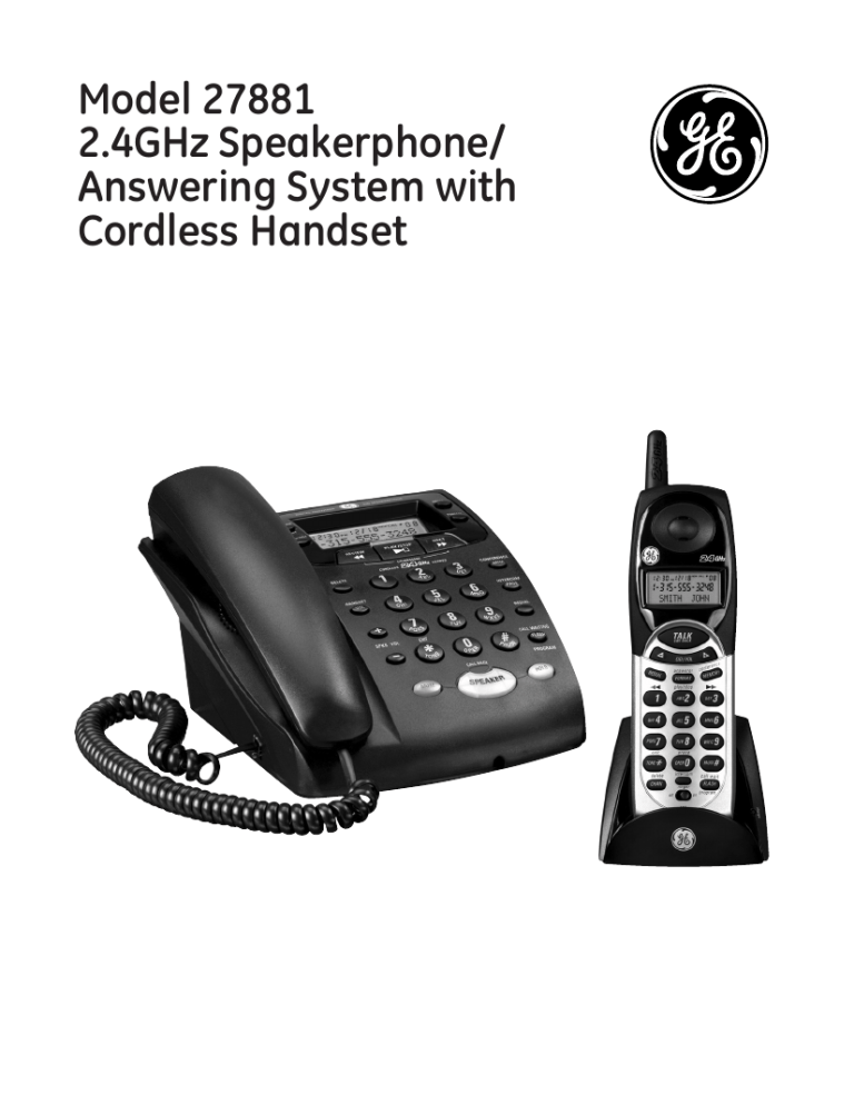 GE Telephone 0000946 User manual GE Telephone 0000946 User manual