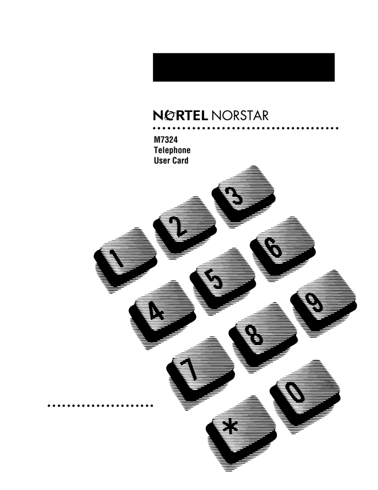 Nortel Networks Cordless Telephone M7324 User manual Nortel Networks Cordless Telephone M7324 User manual