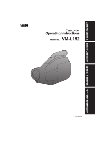 Quasar Camcorder VM-L152 User manual Quasar Camcorder VM-L152 User manual
