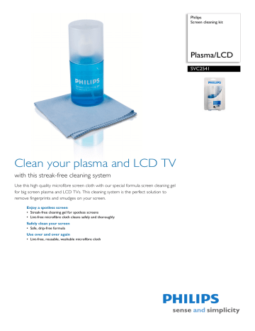 Philips Home Theater Screen SVC2541 User manual Philips Home Theater Screen SVC2541 User manual