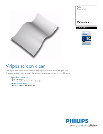 Philips Home Theater Screen SVC3500W User manual Philips Home Theater Screen SVC3500W User manual