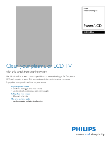 Philips Handheld TV SVC2543W User manual Philips Handheld TV SVC2543W User manual