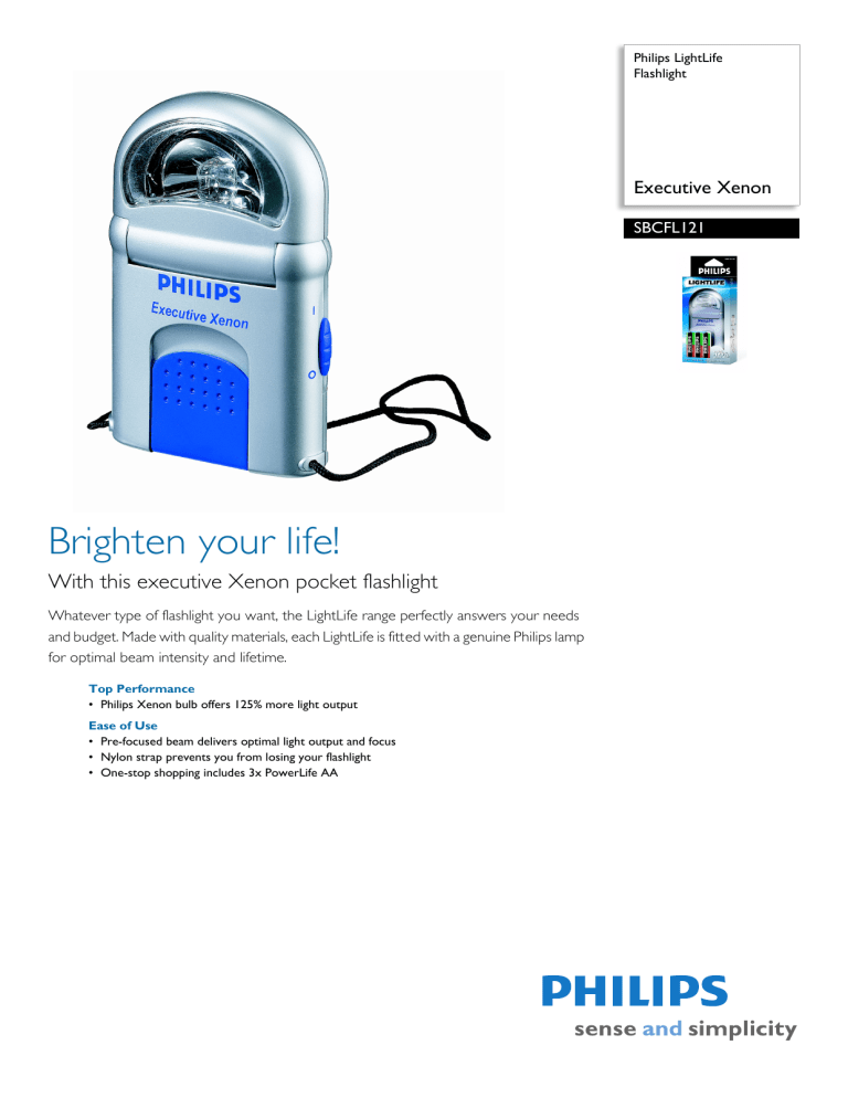 Philips Home Safety Product SBCFL121/01 User manual Philips Home Safety Product SBCFL121/01 User manual