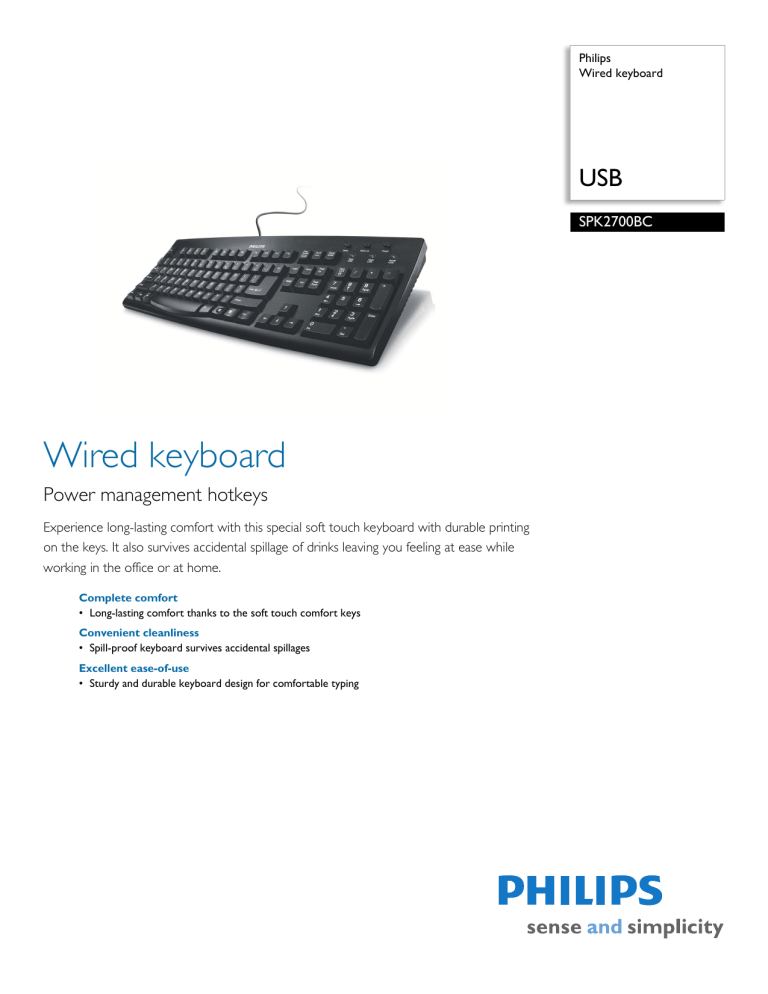 Philips Mouse SPK2700BC User manual Philips Mouse SPK2700BC User manual