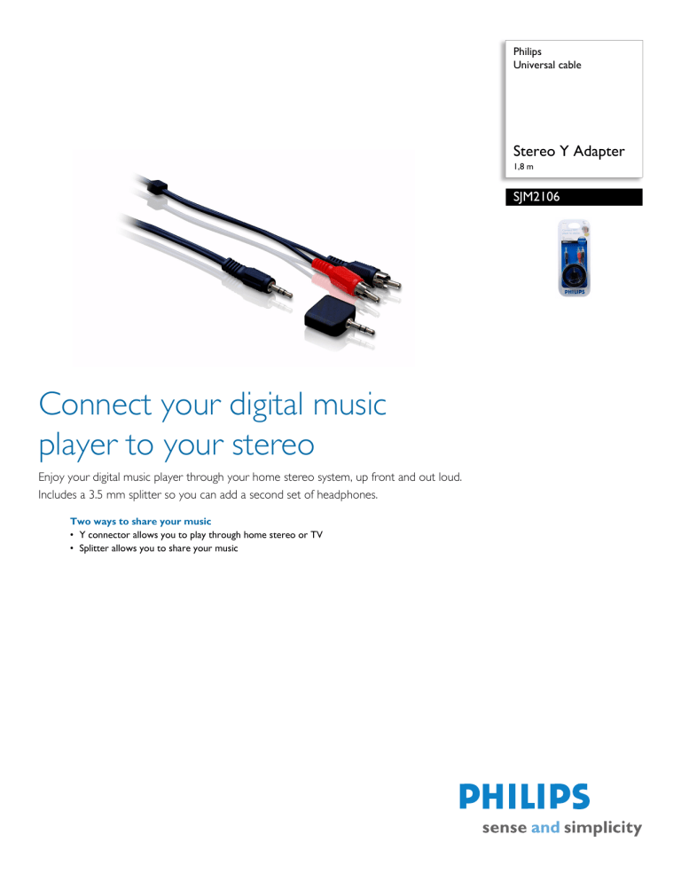 Philips MP3 Player Accessories SJM2106 User manual Philips MP3 Player Accessories SJM2106 User manual