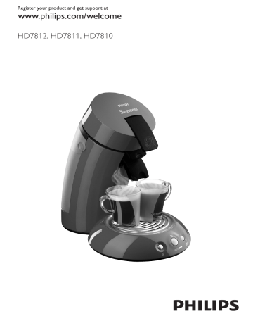 Philips Coffeemaker HD7805, SENSEO HD7812/61, SENSEO HD7810/91, HD7812, HD7811, HD7810/42, HD7812/61 SENSEO, HD7810/91, HD7810/61 SENSEO User manual Philips Coffeemaker HD7805, SENSEO HD7812/61, SENSEO HD7810/91, HD7812, HD7811, HD7810/42, HD7812/61 SENSEO, HD7810/91, HD7810/61 SENSEO User manual
