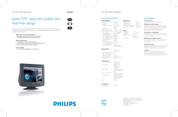 Philips Computer Monitor 105S68 User manual Philips Computer Monitor 105S68 User manual