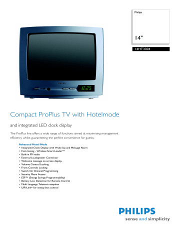 Philips CRT Television 14HT3304 User manual Philips CRT Television 14HT3304 User manual