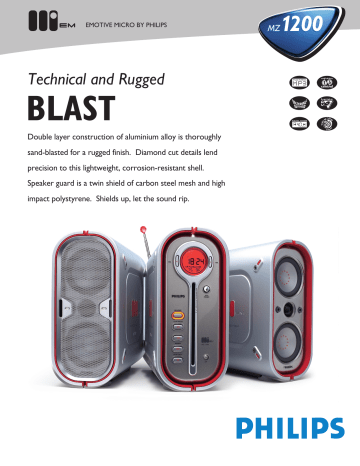 Philips Speaker MZ1200 User manual Philips Speaker MZ1200 User manual