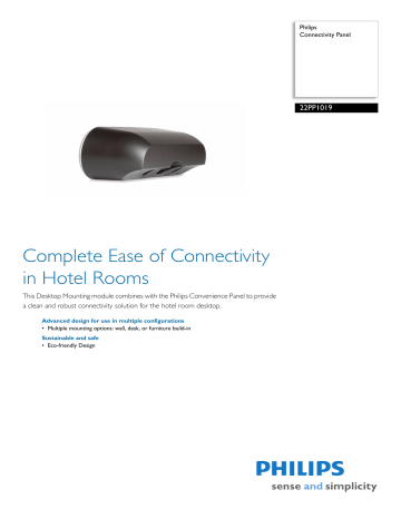 Philips Speaker System 22PP1019 User manual Philips Speaker System 22PP1019 User manual