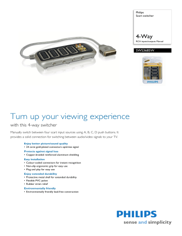 Philips SWS3685W/10, Switch SWS3685W User manual Philips SWS3685W/10, Switch SWS3685W User manual