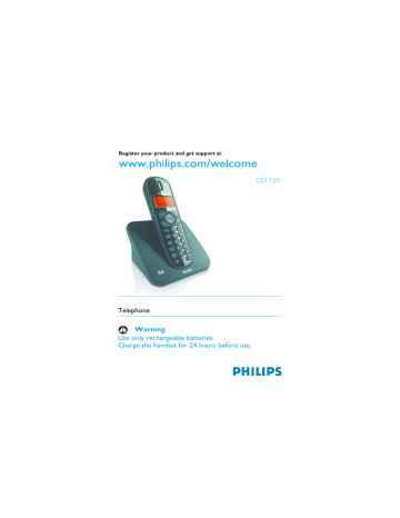 Philips Telephone CD150 User manual Philips Telephone CD150 User manual