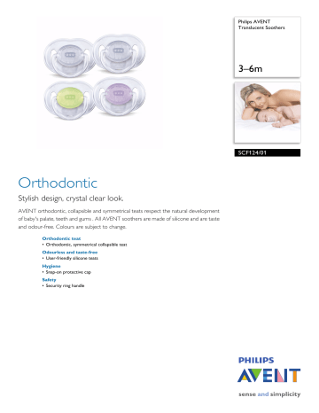 Philips Baby Accessories SCF124/01 User manual Philips Baby Accessories SCF124/01 User manual