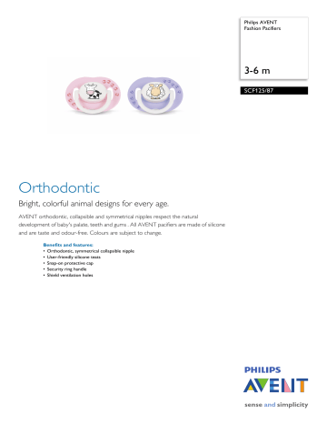 Philips Baby Accessories SCF125/87 User manual Philips Baby Accessories SCF125/87 User manual