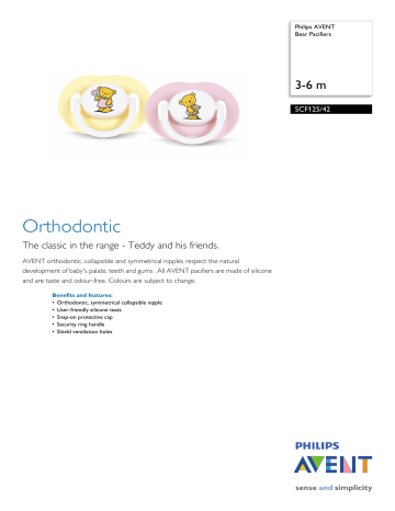 Philips Baby Accessories SCF125/42 User manual Philips Baby Accessories SCF125/42 User manual