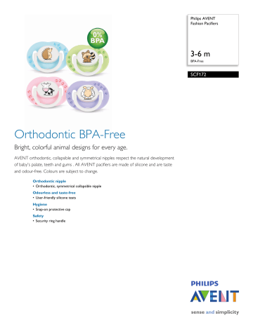 Philips Baby Accessories SCF172 User manual Philips Baby Accessories SCF172 User manual