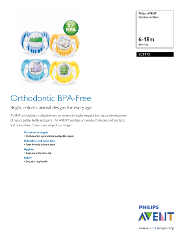 Philips Baby Accessories SCF172/22 User manual Philips Baby Accessories SCF172/22 User manual