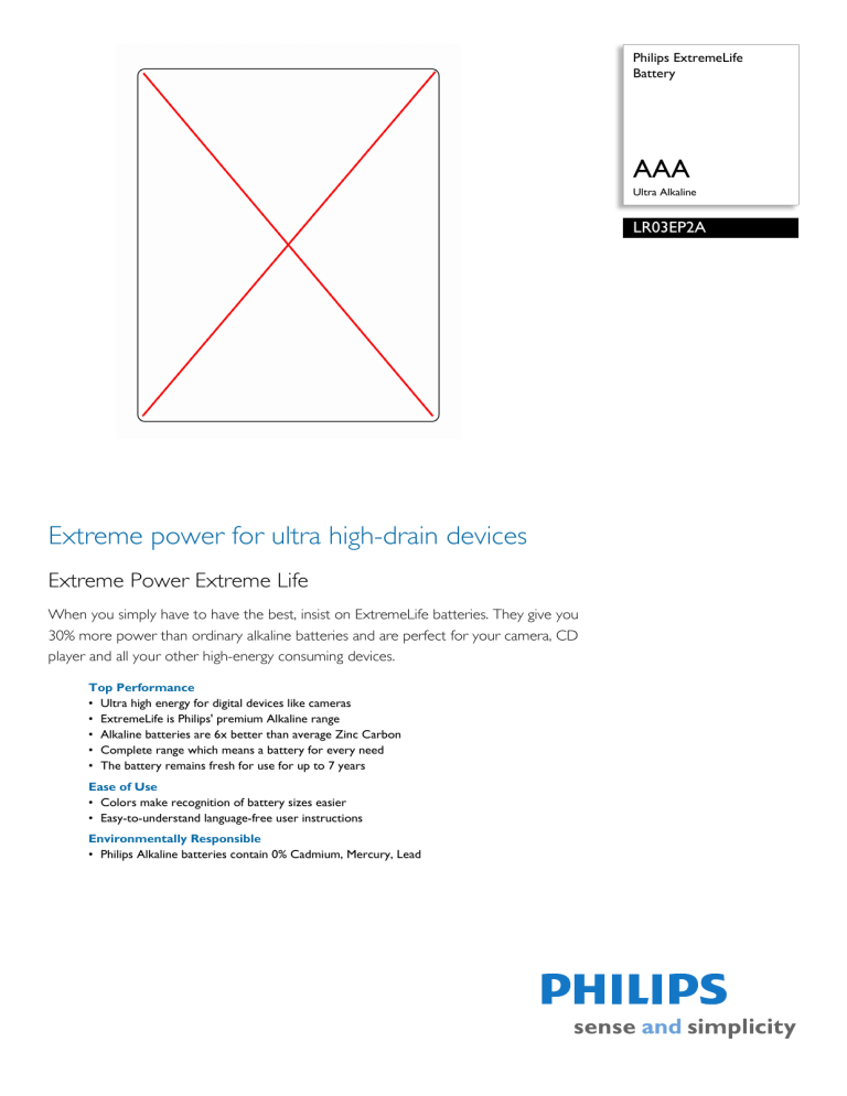 Philips Battery Charger LR03EP2A User manual Philips Battery Charger LR03EP2A User manual