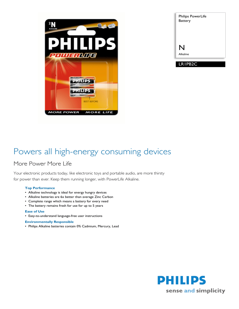Philips Battery Charger LR1PB2C User manual Philips Battery Charger LR1PB2C User manual