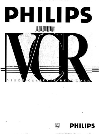 Philips VCR VCR User manual Philips VCR VCR User manual