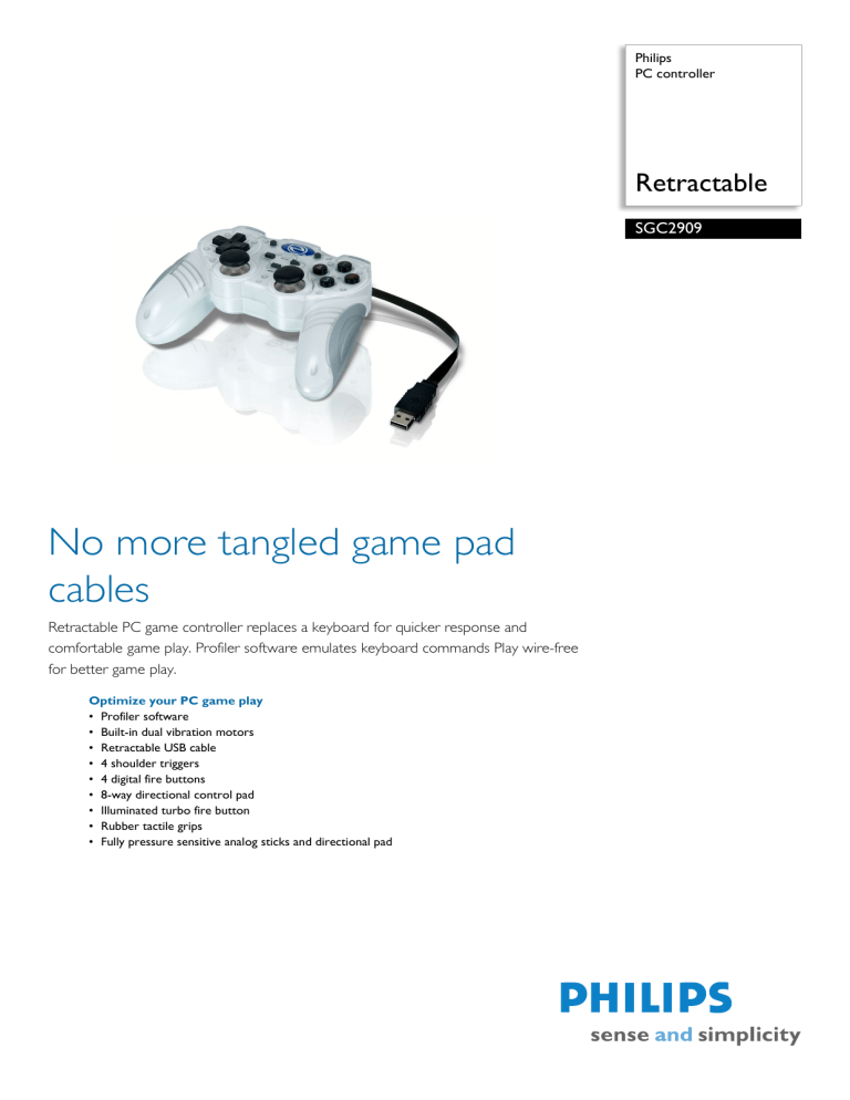 Philips Camcorder SGC2909 User manual Philips Camcorder SGC2909 User manual