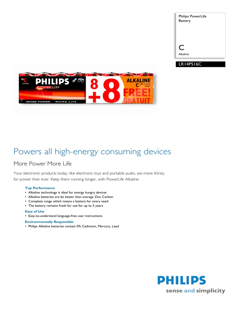 Philips Camera Accessories LR14PS16C User manual Philips Camera Accessories LR14PS16C User manual