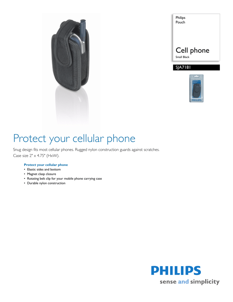 Philips Carrying Case SJA7181 User manual Philips Carrying Case SJA7181 User manual