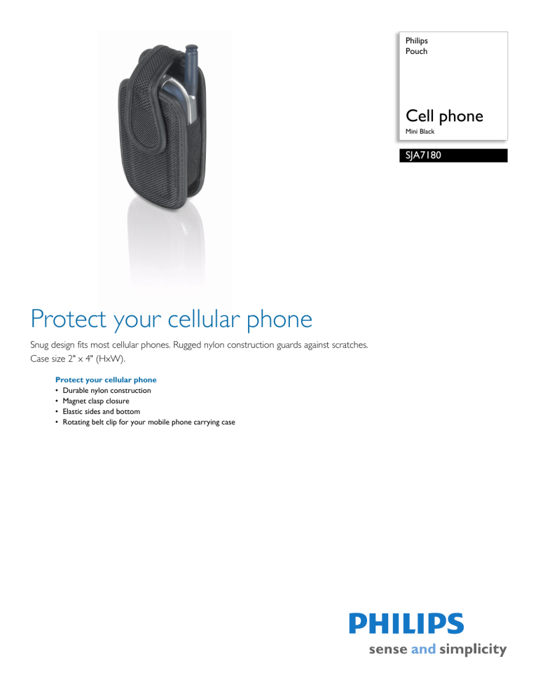 Philips Carrying Case SJA7180 User manual Philips Carrying Case SJA7180 User manual